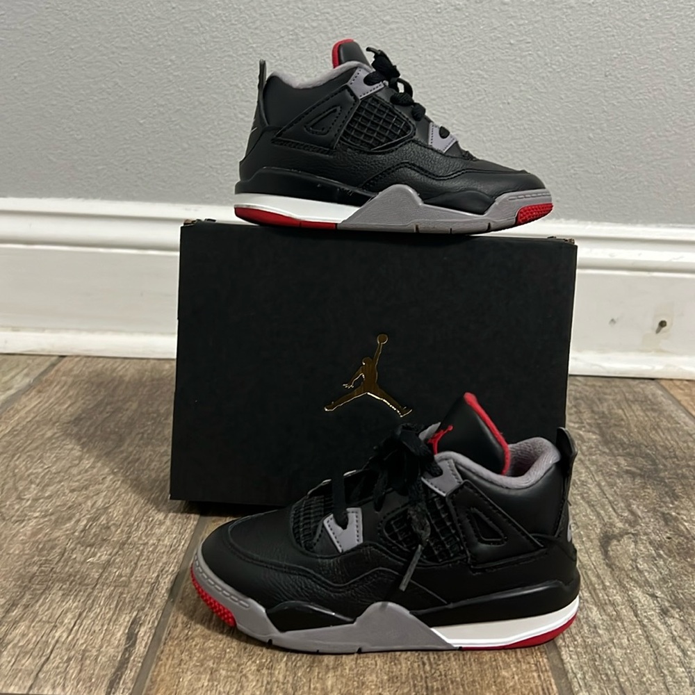 2024 Air Jordan 4 Retro TD 'Bred Reimagined' size 9c